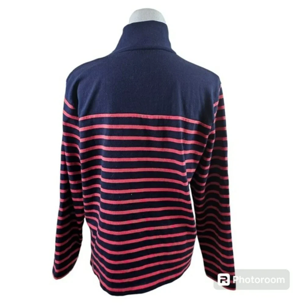 J. Crew Nautical Theme Striped Mock Turtleneck Sweater in Medium - Picture 6 of 12